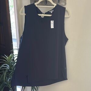 Talbots Blue Boxy Sleeveless Tank Top